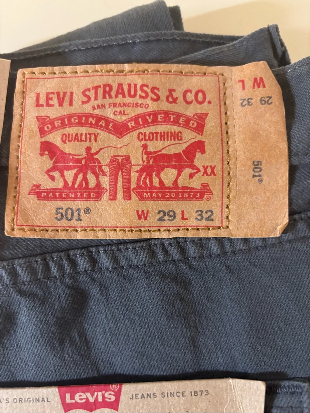 Levi's 501 Original Men's Straight Jeans - Charcoal